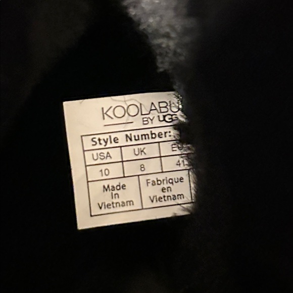 Koolaburra Black Suede Ankle Booties with Fur Lining NEW Sz 10 - Picture 4 of 6